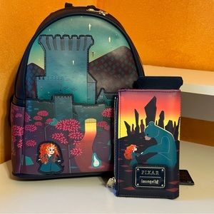 Disney loungefly brave backpack and wallet